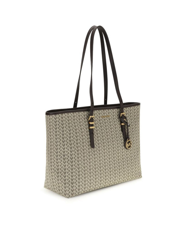 Quinn large jacquard logo Tote Bag