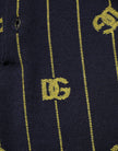 Black Logo Jacquard Knitted Polo Shirt T-shirt