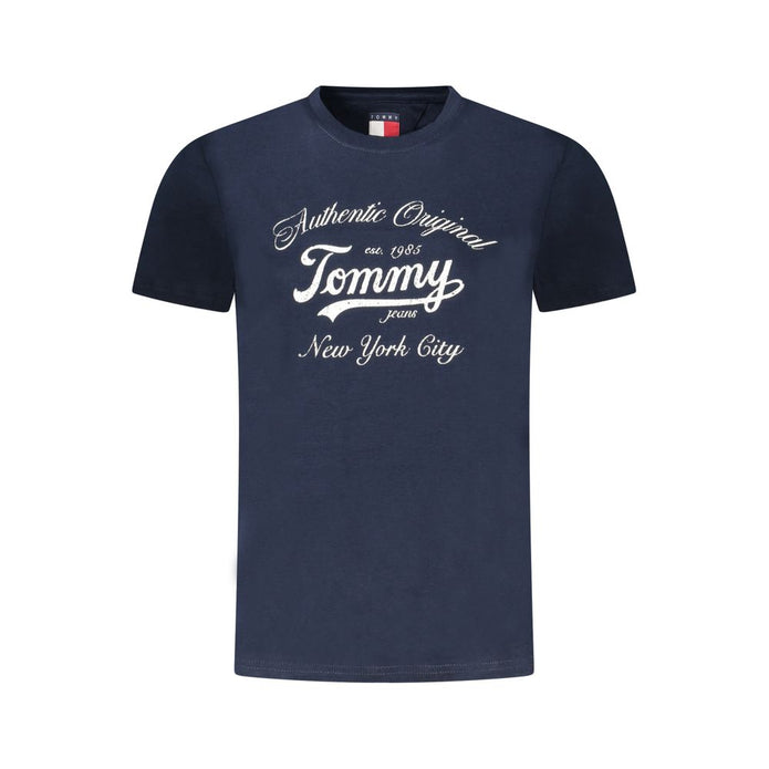 Blue Cotton Women T-Shirt
