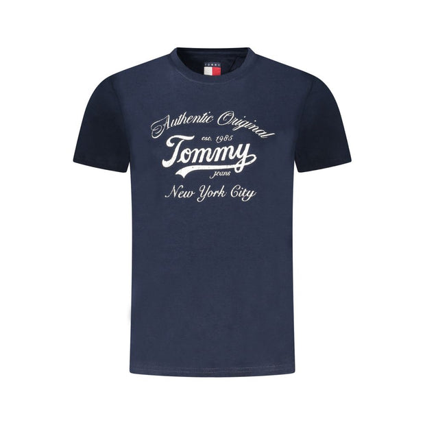 Blue Cotton Women T-Shirt