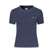 Blue Cotton Women T-Shirt