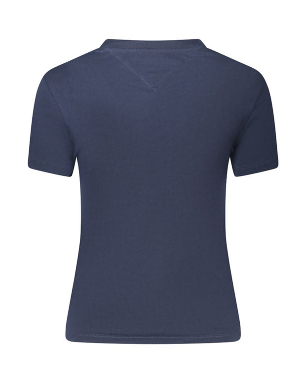 Blue Cotton Women T-Shirt