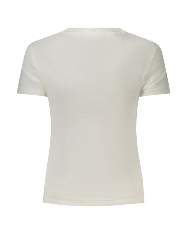 White Cotton Women T-Shirt