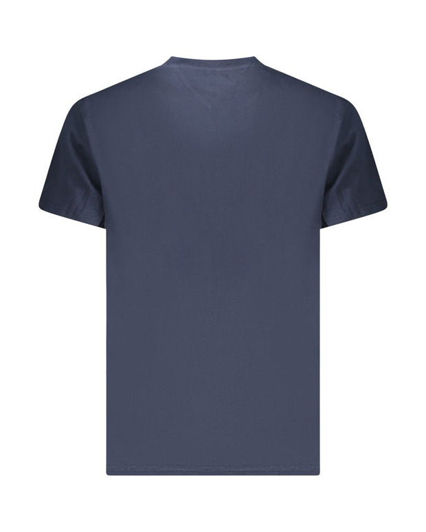Blue Cotton Men T-Shirt