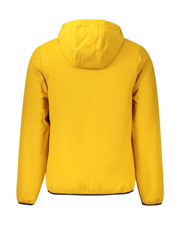 Yellow Polyester Men Jacket