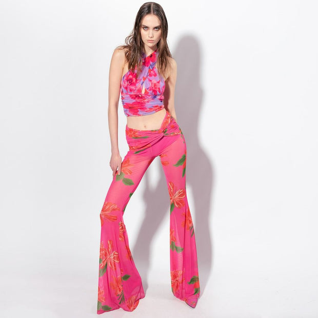 Multicolor Polyester Jeans & Pant