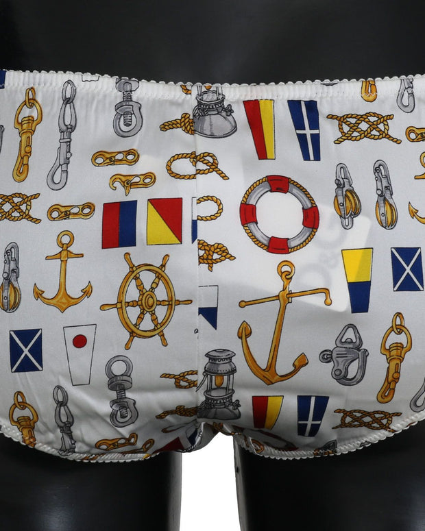 Underwear Sailor Print Silk Bottoms