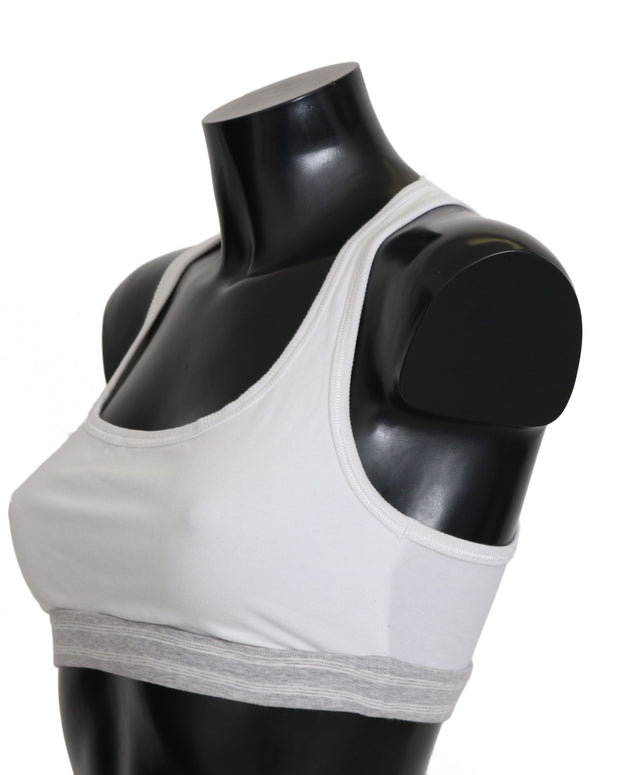 White Cotton Sport Stretch Bra Underwear