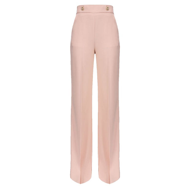 Pink Polyester Jeans & Pant