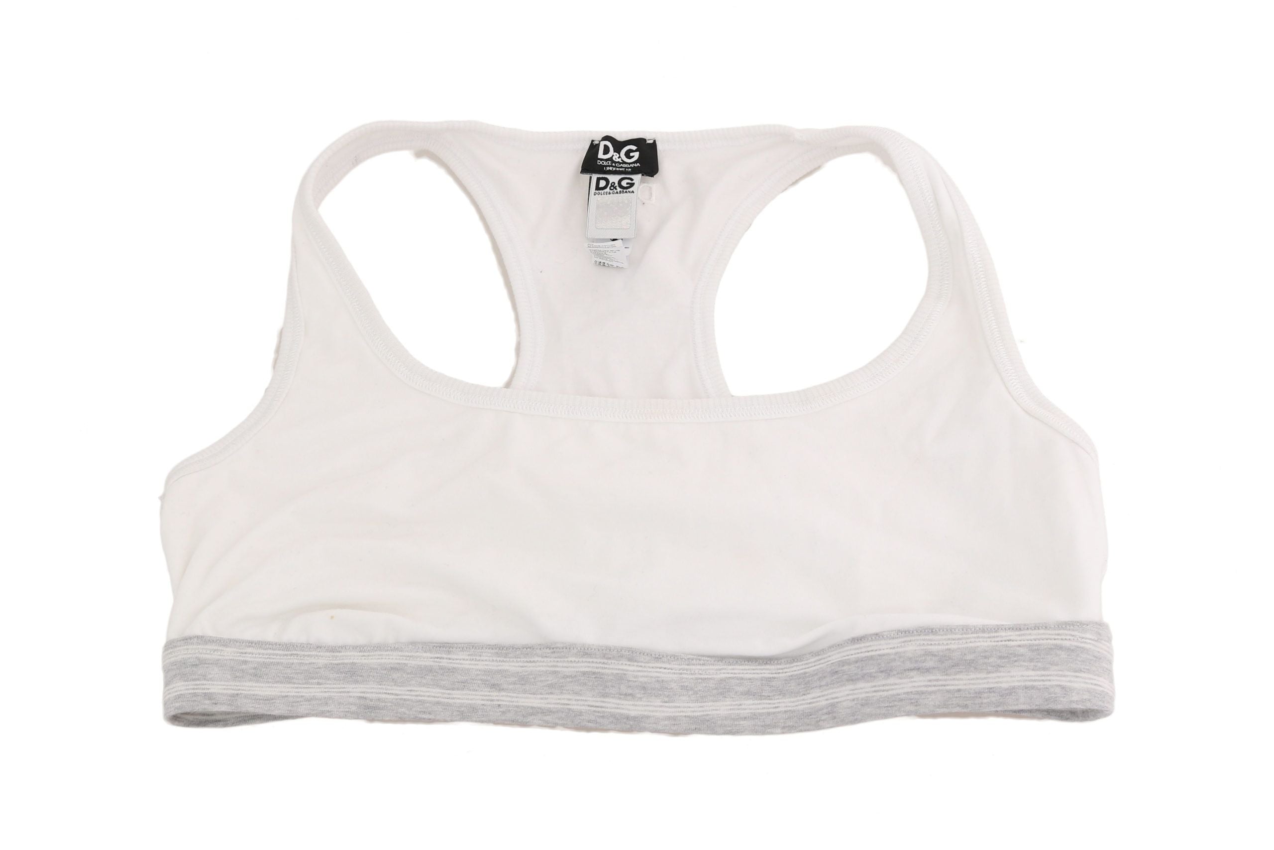 Elegant White Stretch Sport Bra