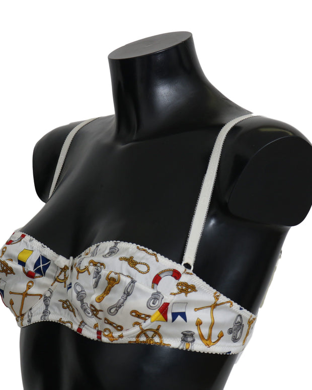 White Balconcino Sailor Print Underwear