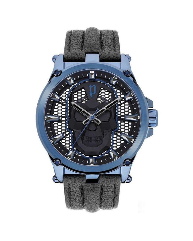 Black Leather Dress Watch