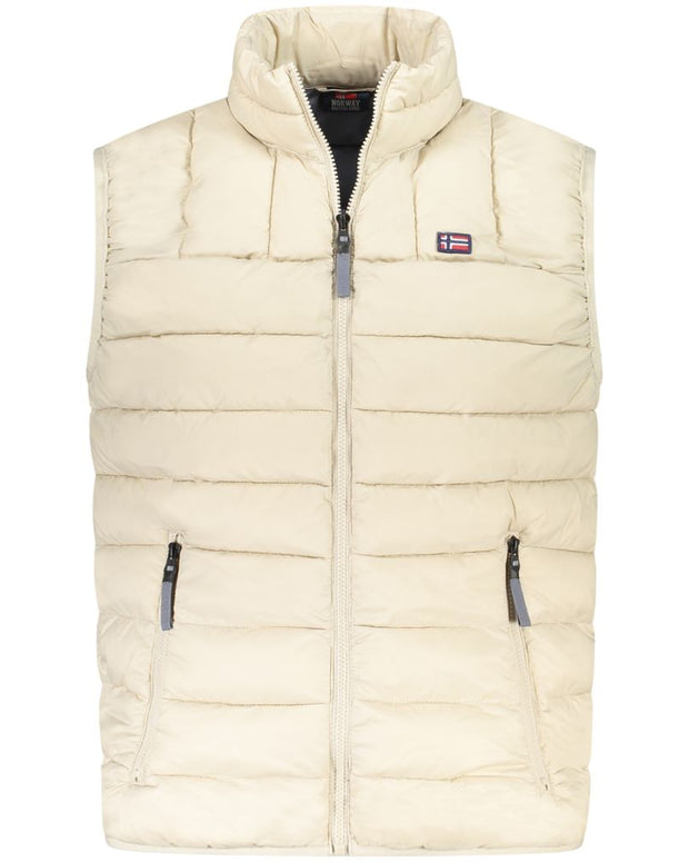 Beige Polyamide Men Jacket