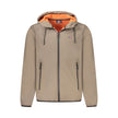 Brown Polyester Men Jacket