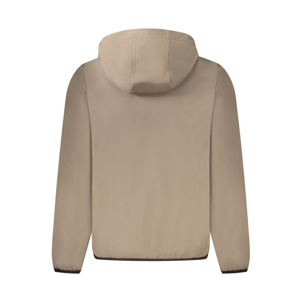 Brown Polyester Men Jacket