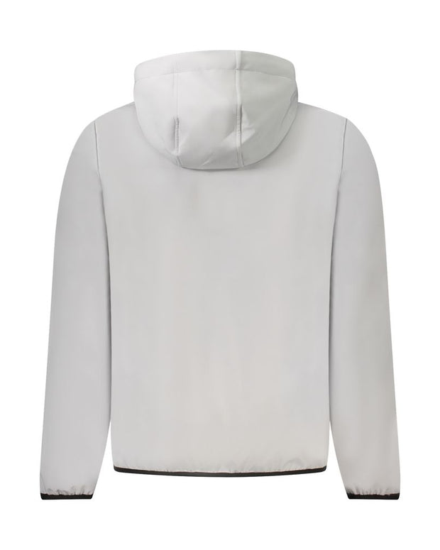 Gray Polyester Men Jacket