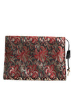Multicolor Jacquard Floral Document Briefcase Bag