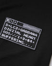 Black Logo Patch Cotton Crew Neck T-shirt