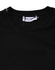 Black Cotton Crew Neck Short Sleeves T-shirt
