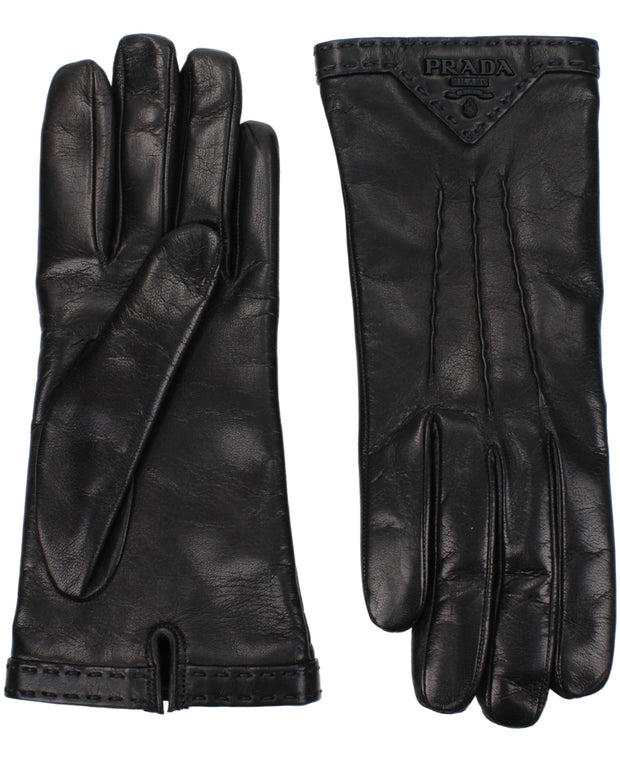 Black Leather Gloves