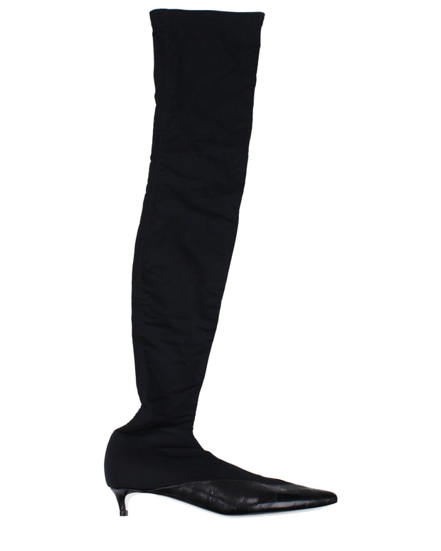 Black Fabric Over The Knee