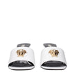 White Leather Stiletto Heels Sandals