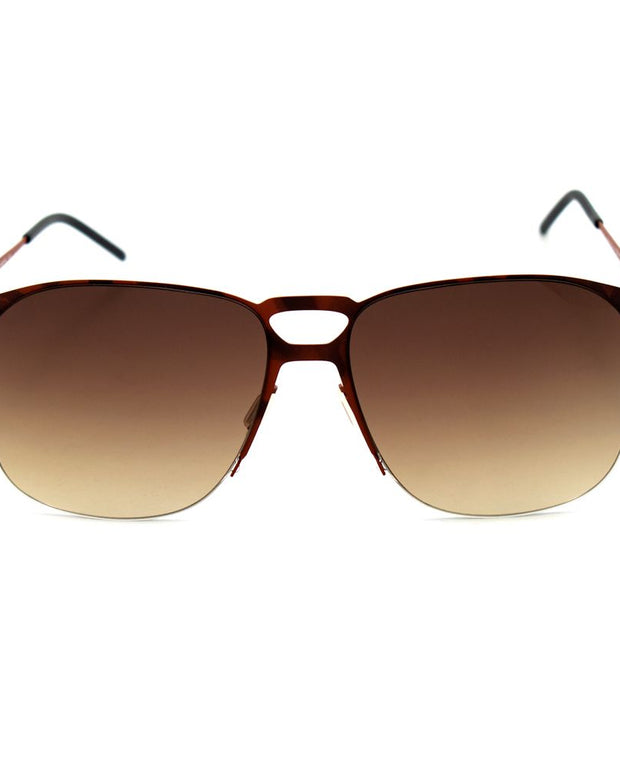 Brown Metal Sunglasses