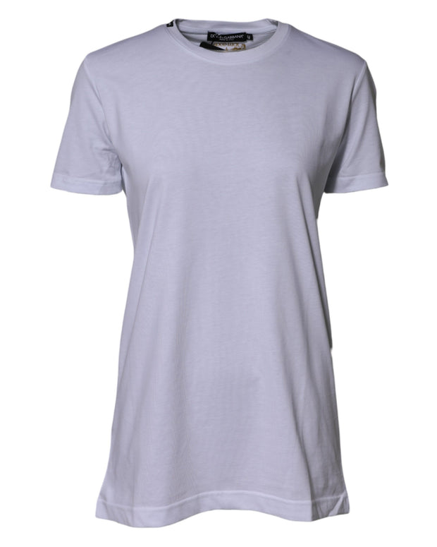 White Cotton Goodluck 2023 Crew Neck T-shirt
