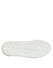 White Yellow Leather Low Top Sneakers Shoes