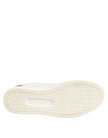 White Pink Leather Low Top Sneakers Shoes