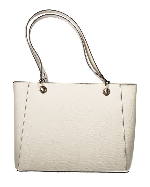 Beige Polyethylene Handbag