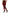Black Red Nylon Logo Waisted Leggings Pants
