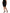 Black Zip Detailed Wool Straight Leg Pants