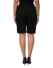 Black Zip Detailed Wool Straight Leg Pants
