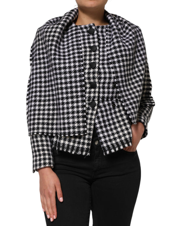 Multicolor Wool Monochrome Patterned Jacket