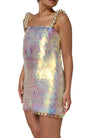 Multicolor Sequin Holographic Mini  Dress