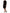Black Viscose Pearl Embellishment Shift Dress