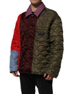 Multicolor Patchwork PolyesterQuilted Jacket