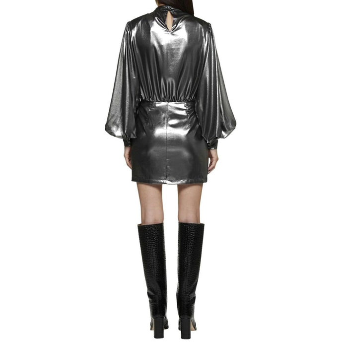 Abelia Laminated Mini Dress