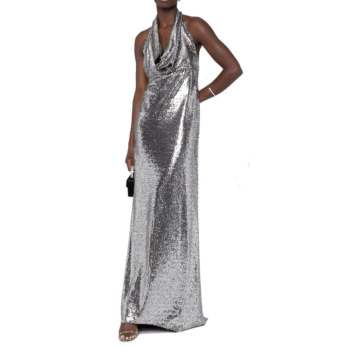 Sequin-Embellished Long Dress