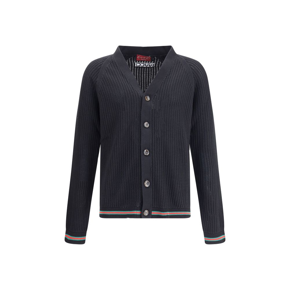 Black Cotton Cardigan