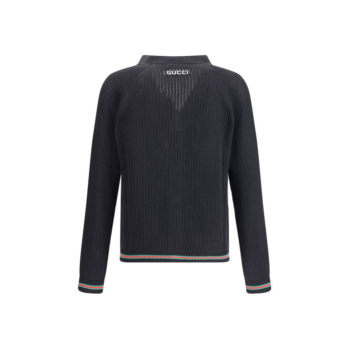Black Cotton Cardigan