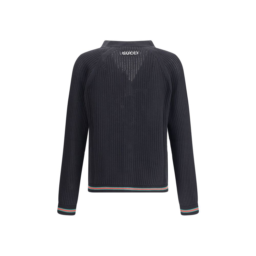 Black Cotton Cardigan