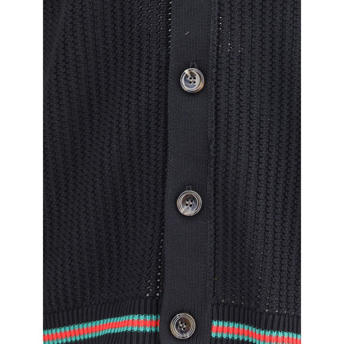 Black Cotton Cardigan