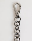 Black White DG Rubber Logo Silver Men Keychain Keyring
