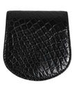 Black Exotic Skin Coin Condom Case Holder Pocket Wallet