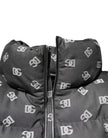 Black DG Monogram Full Zip Puffer Men Jacket