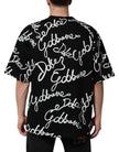 Black Logo Print Cotton Crew Neck T-shirt
