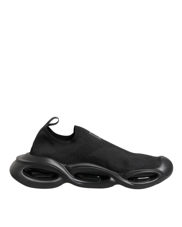 Black Slip On Wave Low Top Men Sneaker Shoes