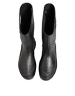 Metallic Black Pull On Rain Boots Men Shoes
